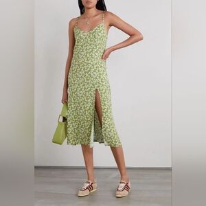 Reformation Crimini Floral-print Crepe Midi Dress